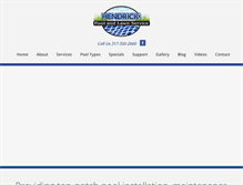 Tablet Screenshot of hendrickpool.com